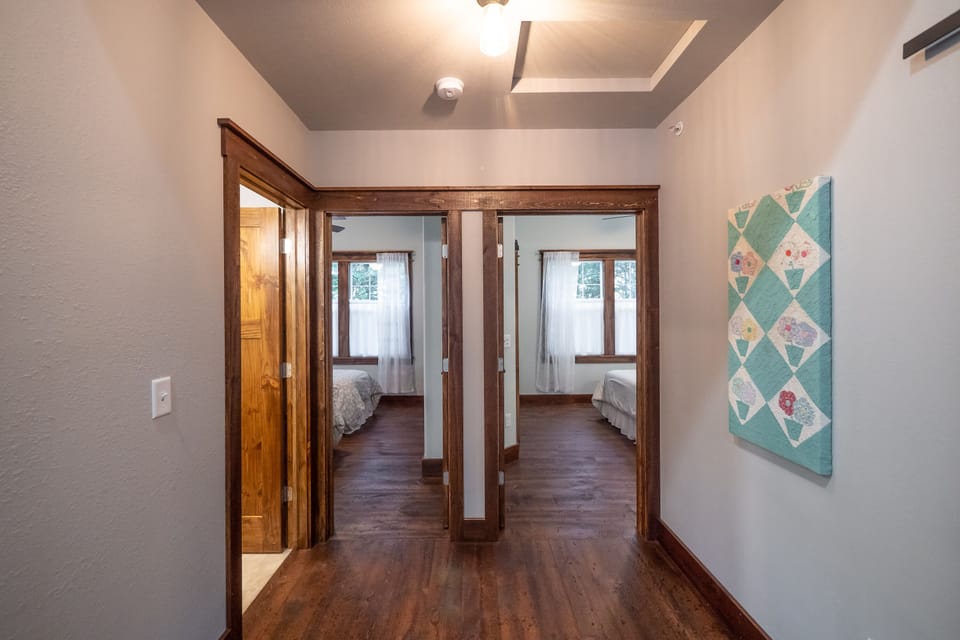 Cottage "A" looking towards bedrooms . Master on right with LG 3/0 entry door
