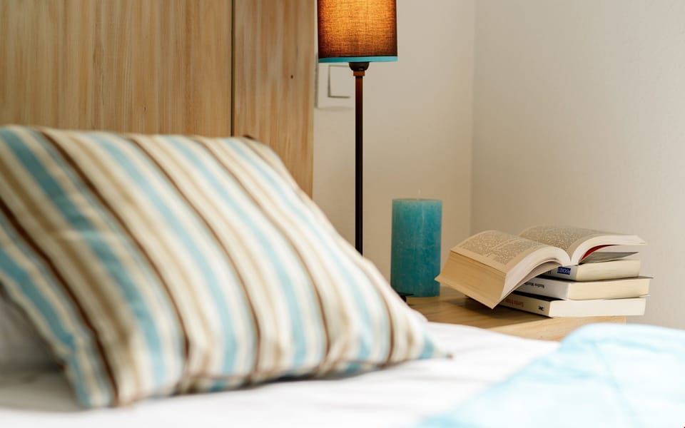 Get a peaceful night sleep in our cozy bedroom.