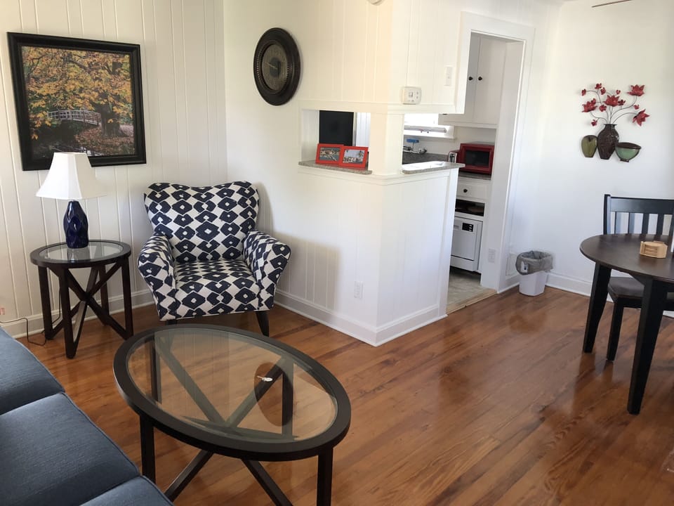 Living room, kitchen and dining area 