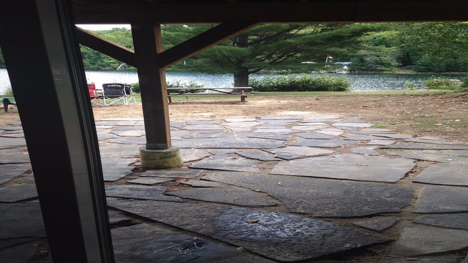Lower level walkout to the lake 