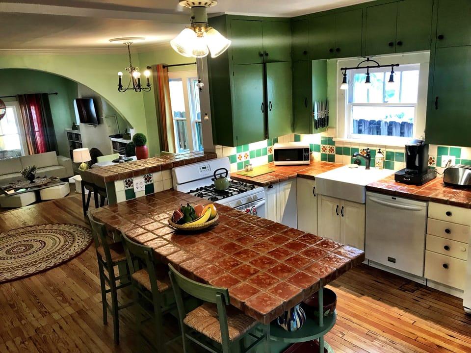 The kitchen is fully stocked with all the essentials for cooking.