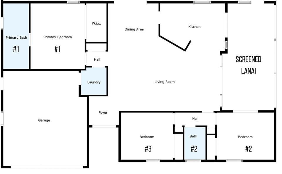 The floor plan of our home
