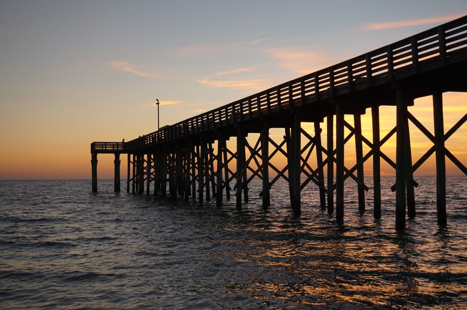 Pier at St Andrews State Park a short walk along the beach from our place. 