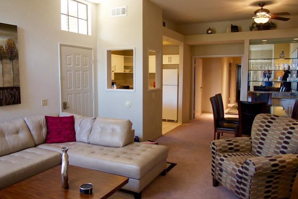 Front Door and Kitchen