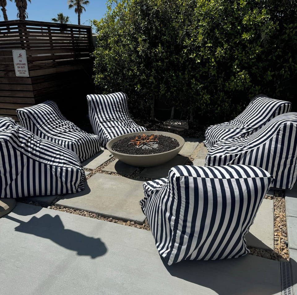 Fire pit by the pool!