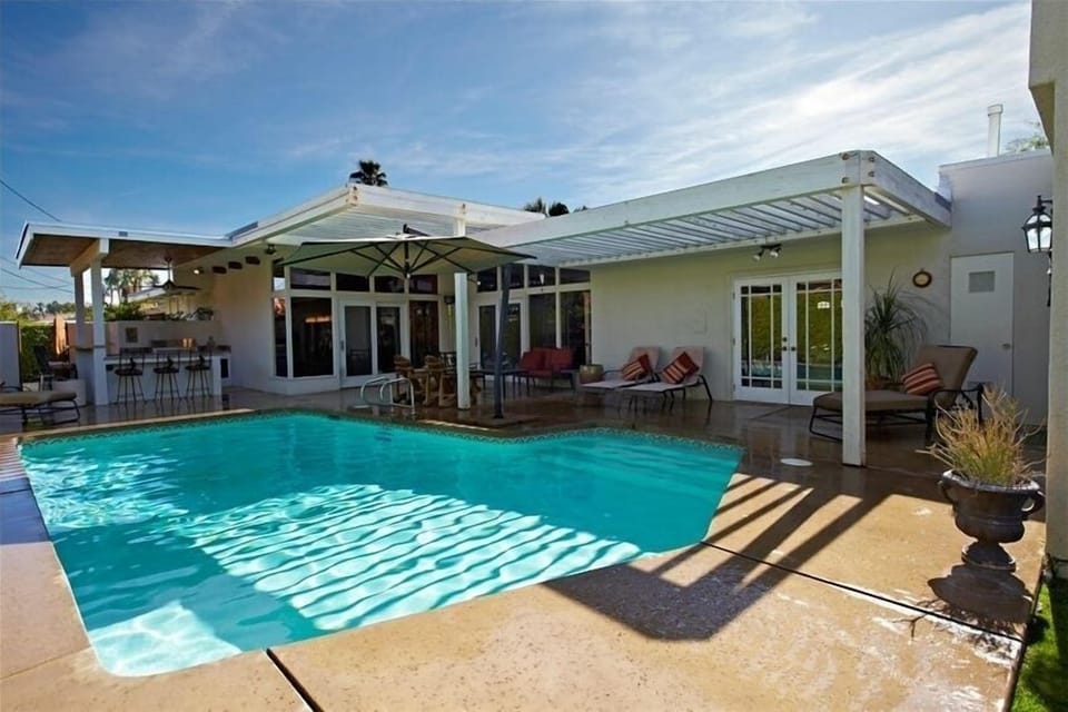 View of the house from other side of pool.