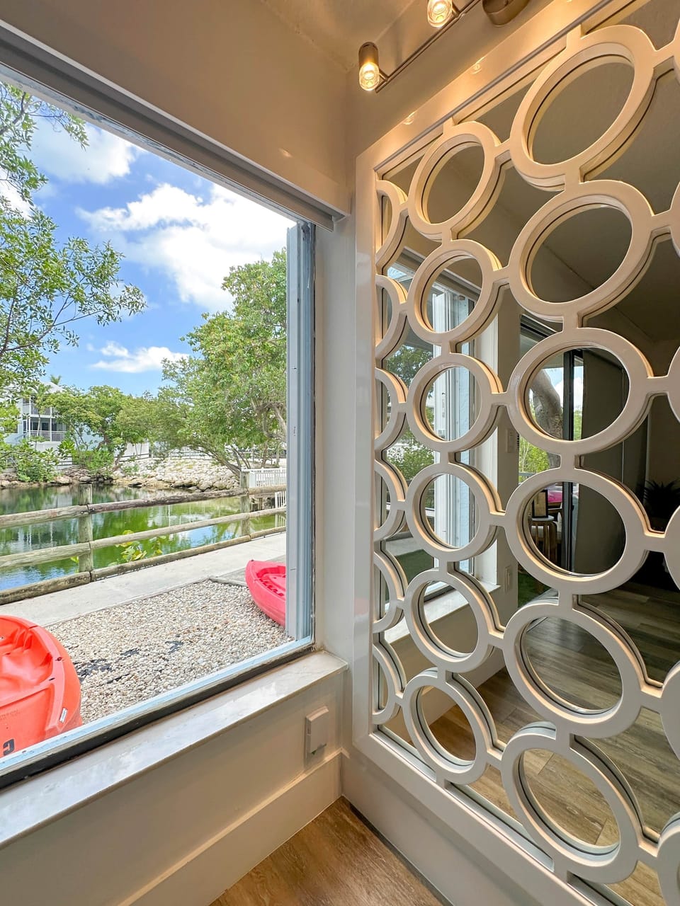 Window facing lagoon