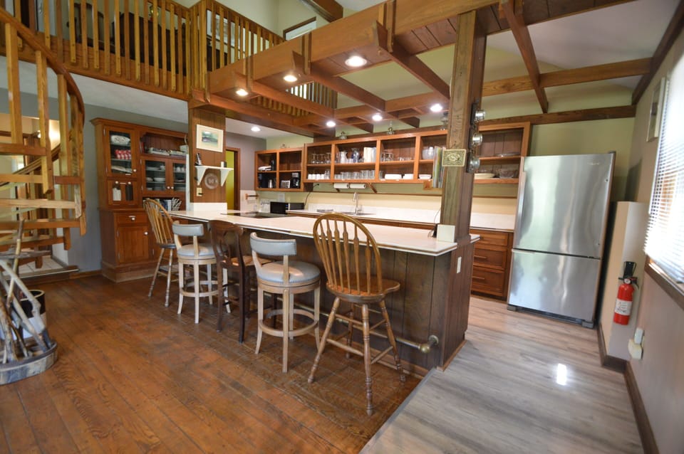 Breakfast bar and kitchen view.