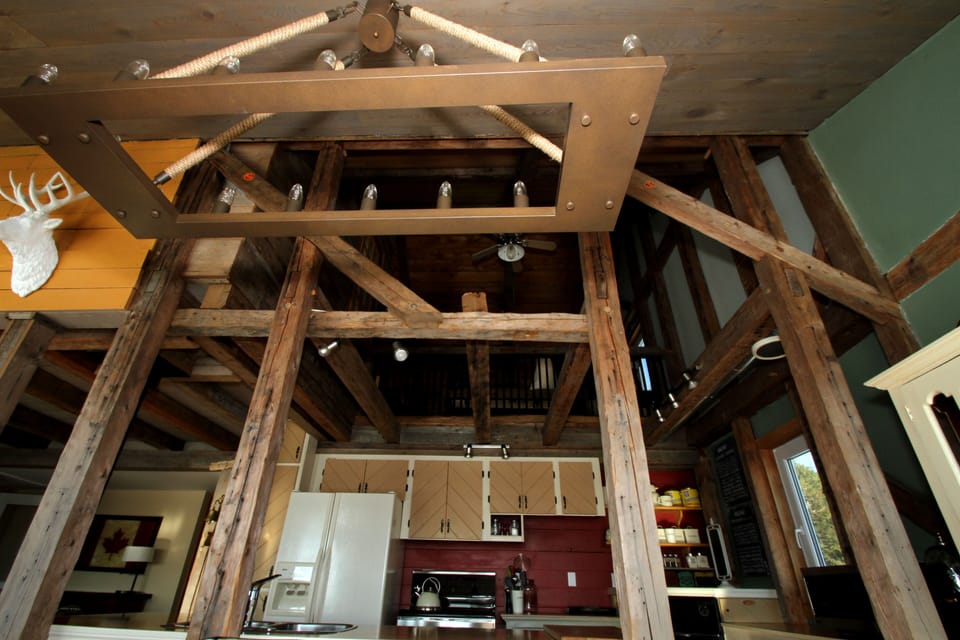 Kitchen and above loft.