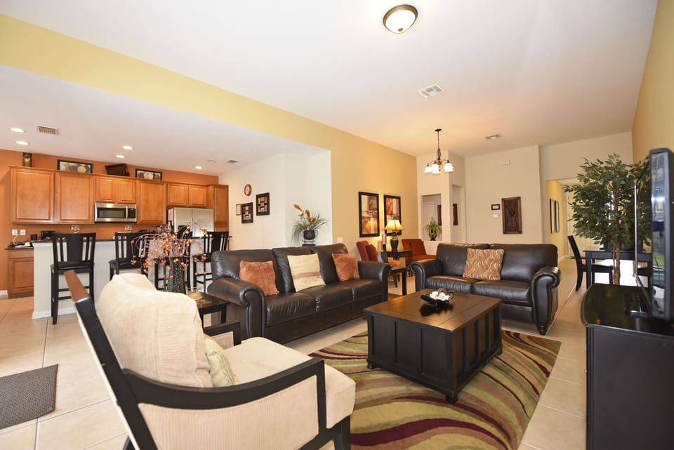 Large Family Room with 50 Inch LCD TV, DVD and IPOD Dock