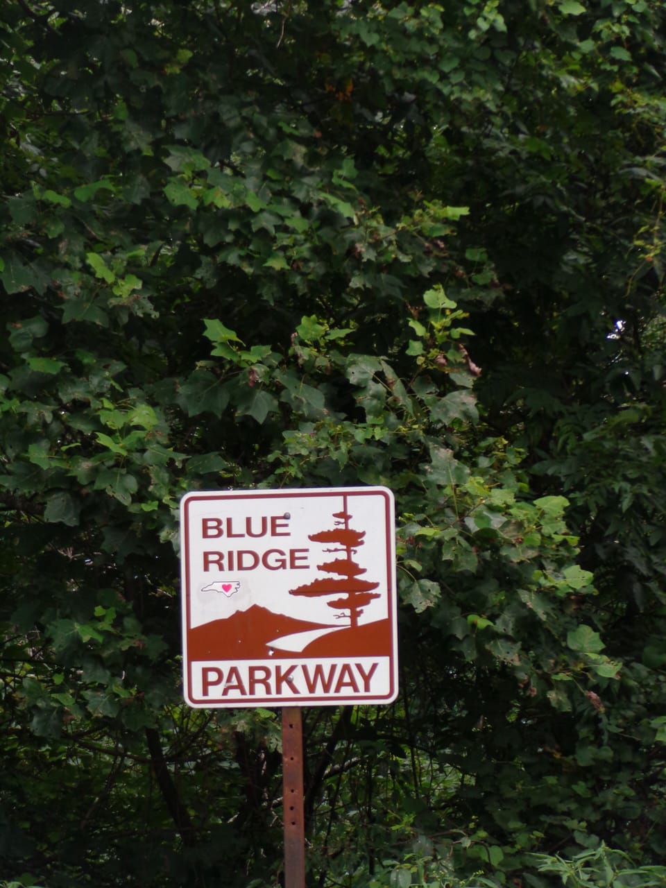 Entrance to Blue Ridge Parkway 4.2 miles