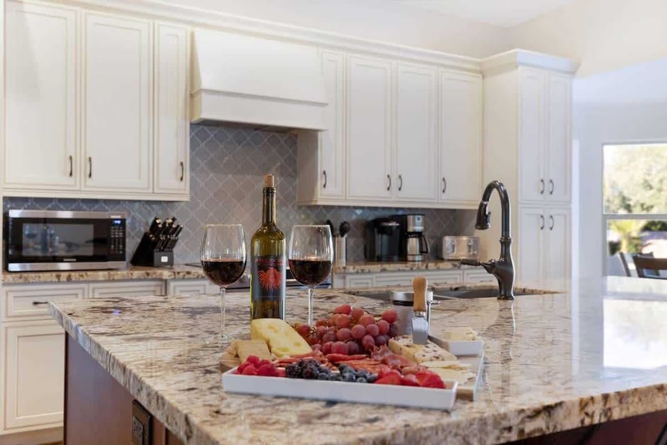 Host unforgettable meals in our fully equipped kitchen with a large island.