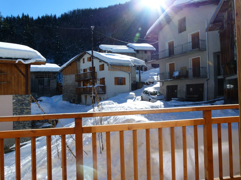 Looking south over the village from the balcony