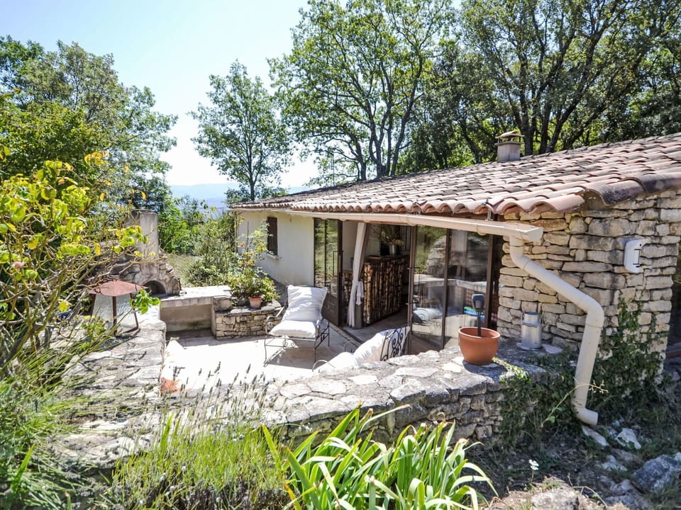 Wood, Rock, Rural Area, Cottage, Stone Wall, Garden, Backyard, Flagstone, Shade