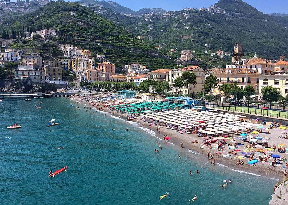 Minori Beach, just across the street
