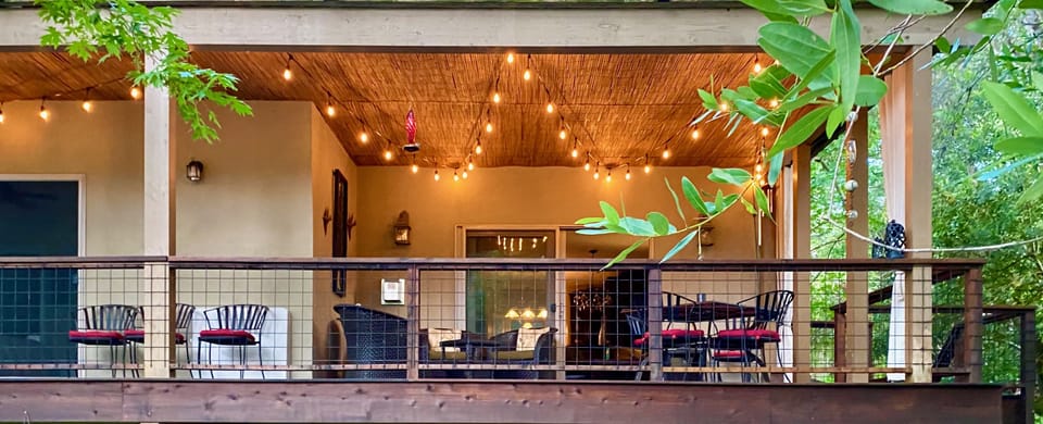 View of lower deck from creek.