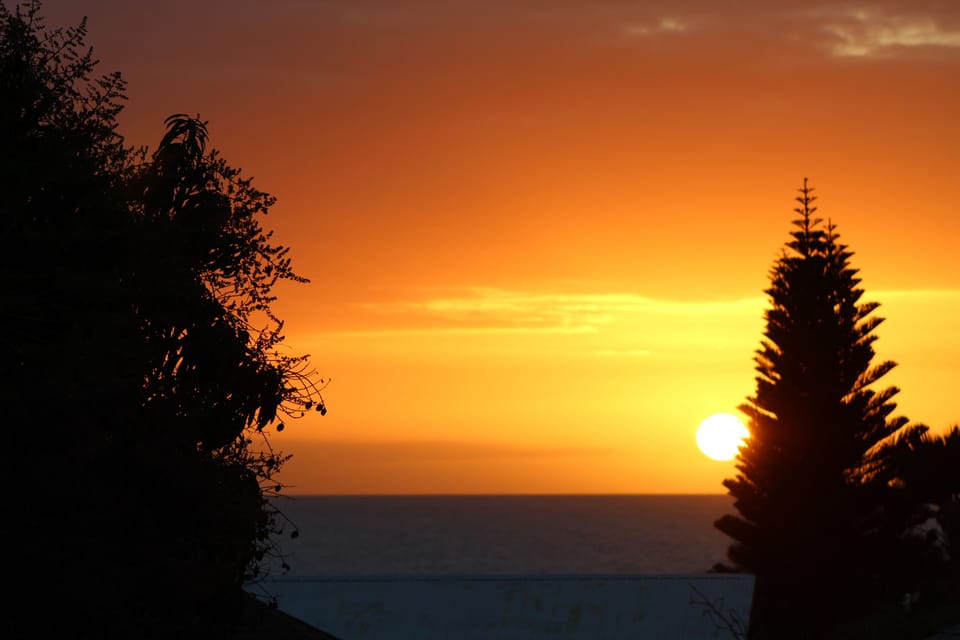 Sunset view from the lanai