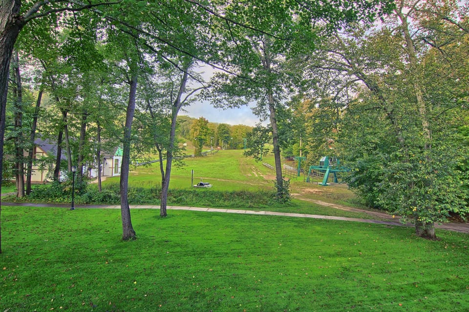 Boyneland run - This is view of the Boyneland run in the summer standing on the back deck.
