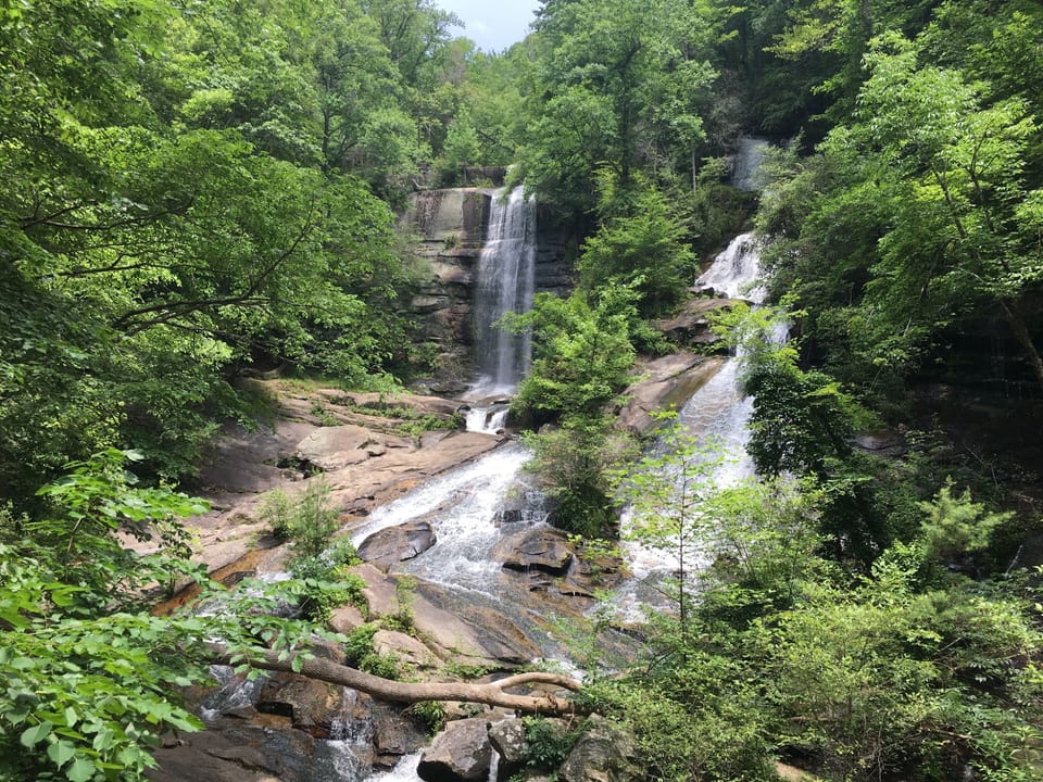 Twin Falls within walking distance from cabin.