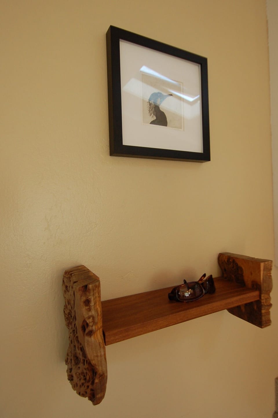Hand crafted wood furniture and artwork throughout the house.