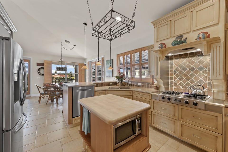 View of kitchen and breakfast area.