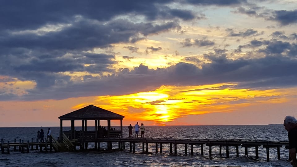 Sunset crabbing at the neighborhood pier