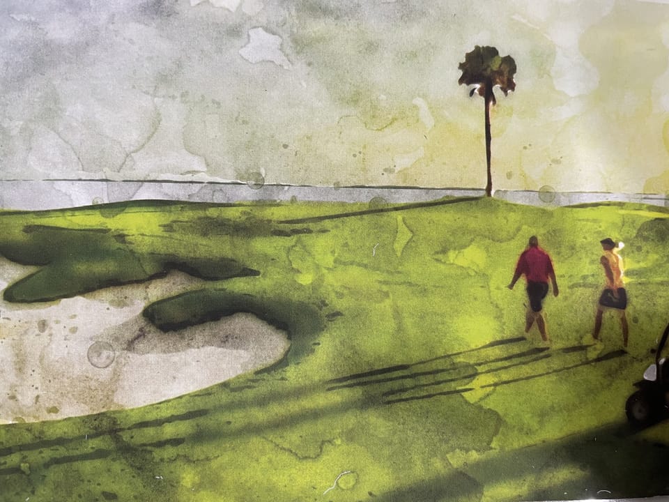 Golf with ocean view