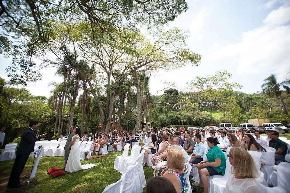 Outdoor banquet area
