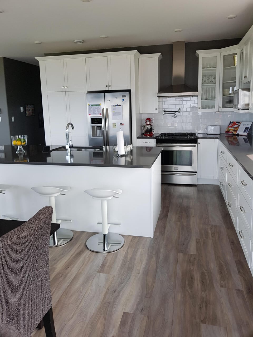 Gourmet sparkling clean kitchen. 
