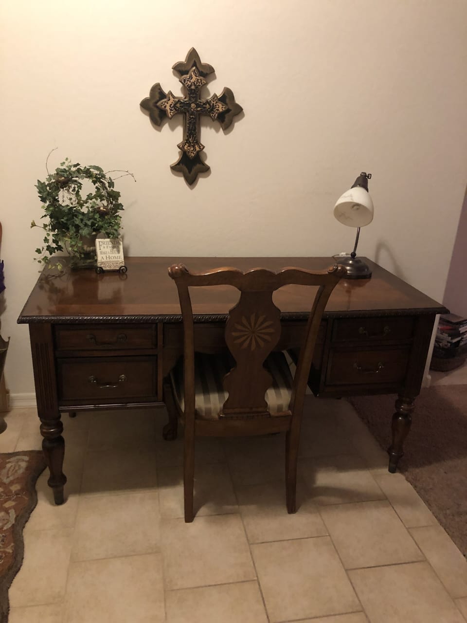 Large desk and chair 