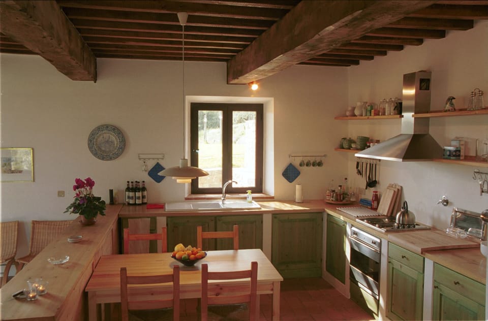 the kitchen