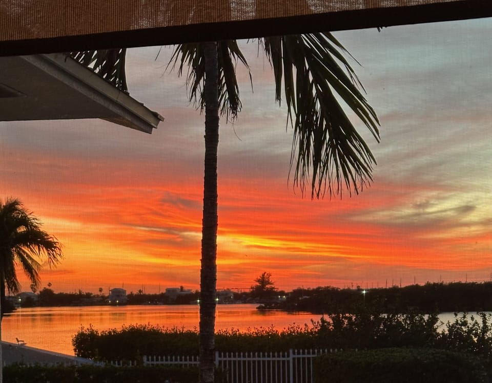 Sunset from back patio are some of the best in the Keys