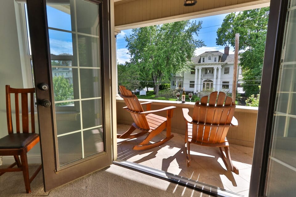Balcony located in upstairs Queen bedroom