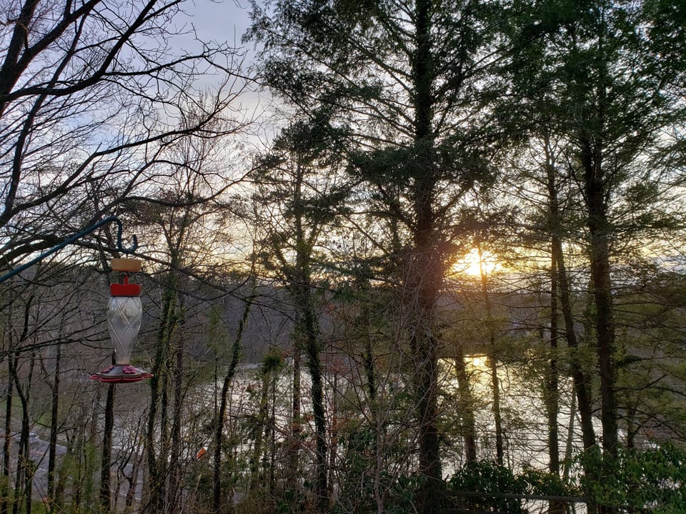 Sunset view in front of kitchen