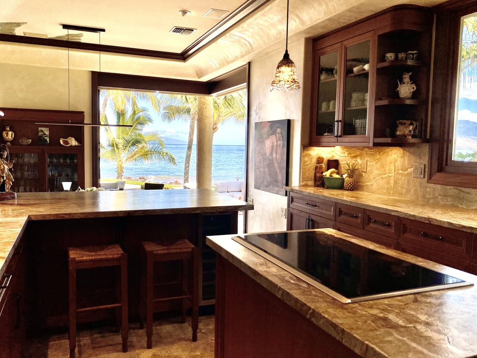 Meal prep with island views