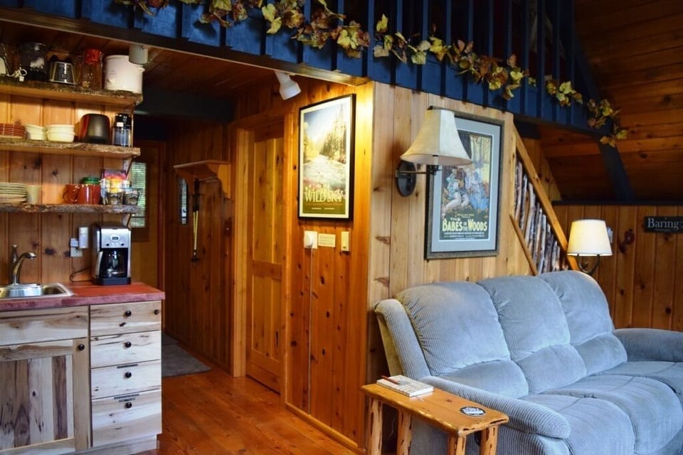 Kitchen is conveniently close to sitting area
