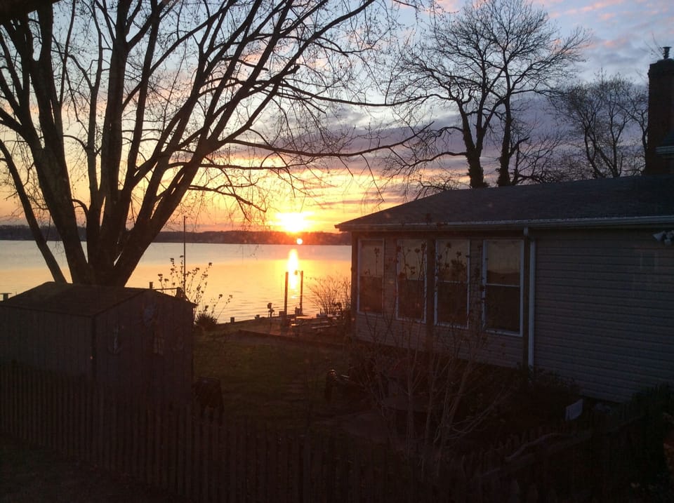 Morning sunrise on the water