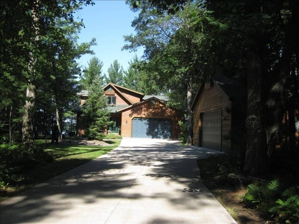 Standing at the entrance to our lake house