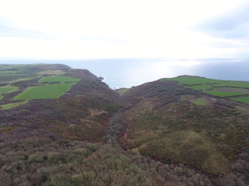 Walk through Downas Valley to Cove from Cottage.