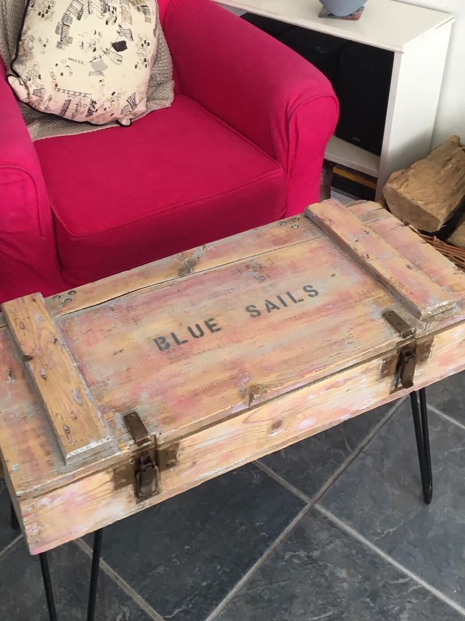 we have our own "Blue Sails" treasure chest/coffee table
