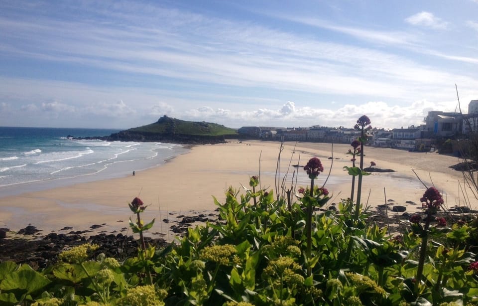 Porthmeor Beach is a few minutes walk away