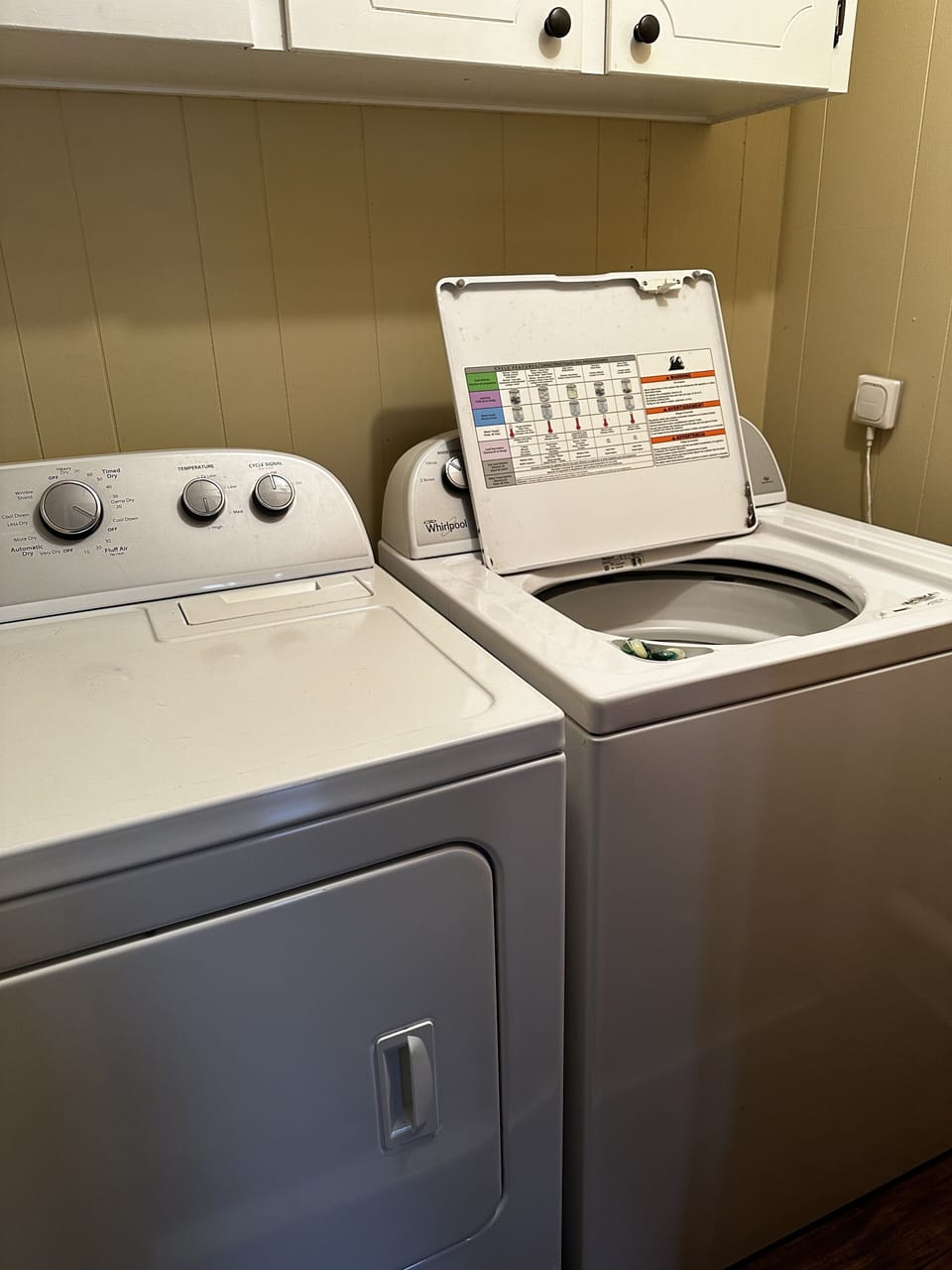 washer/dryer in 1st floor bathroom closet