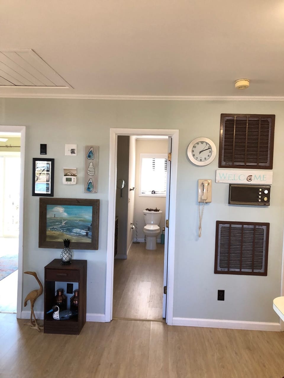 Upstairs entrance to bathroom
