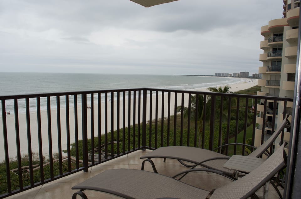 Relax on a chaise lounge on your balcony