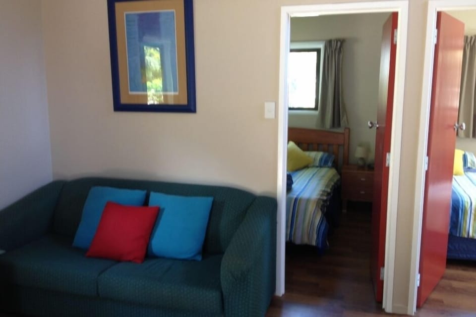 Pull out couch in living area
