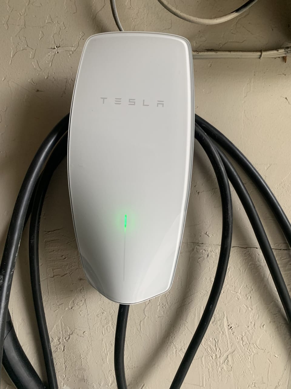 Newly installed Level 2 EV wall charger.  