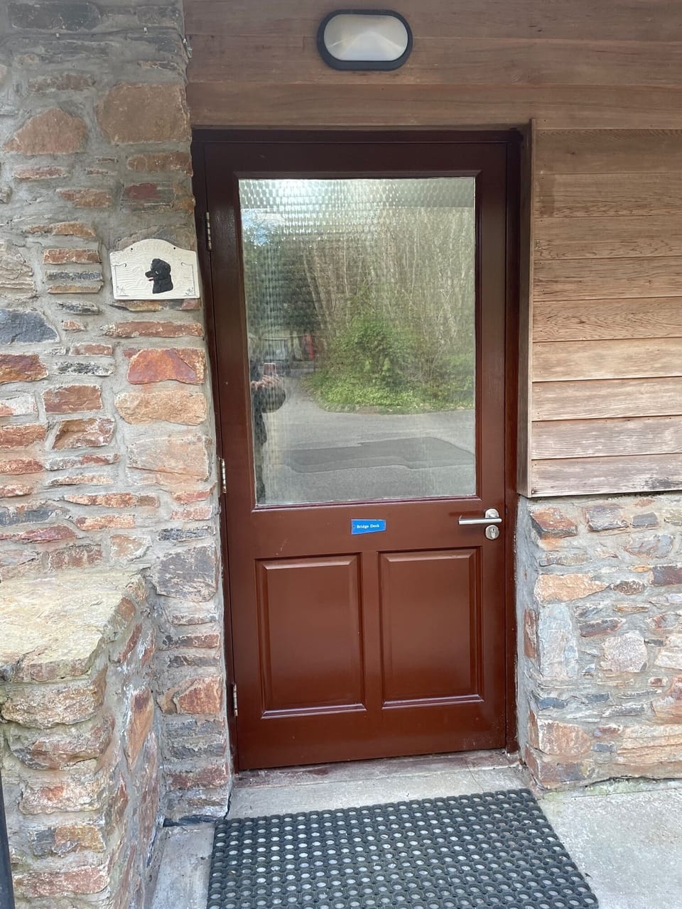 your front door, close to your private parking place . 