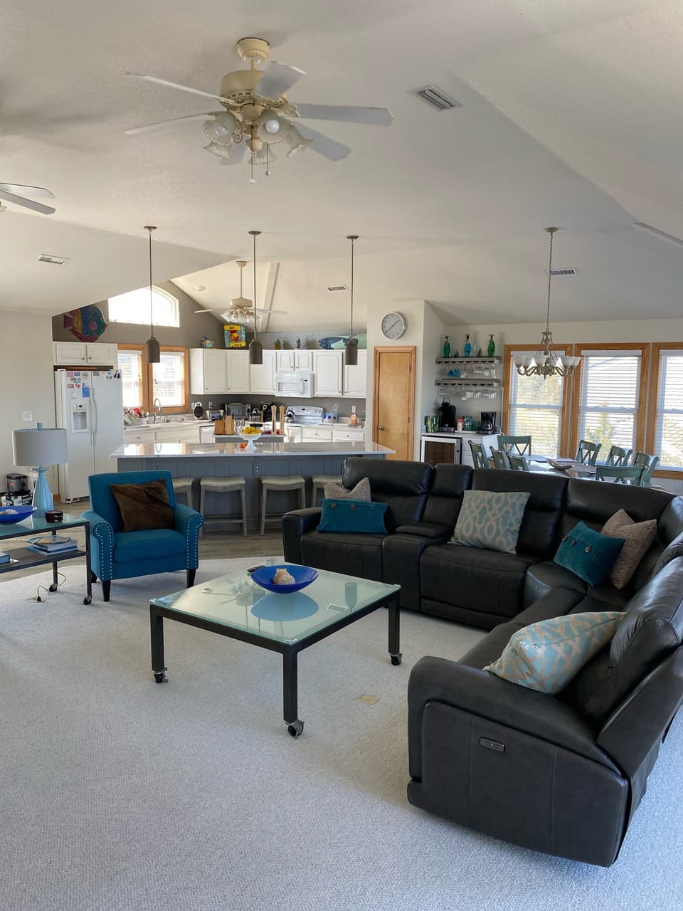 3rd floor open concept kitchen, living,  & dining room