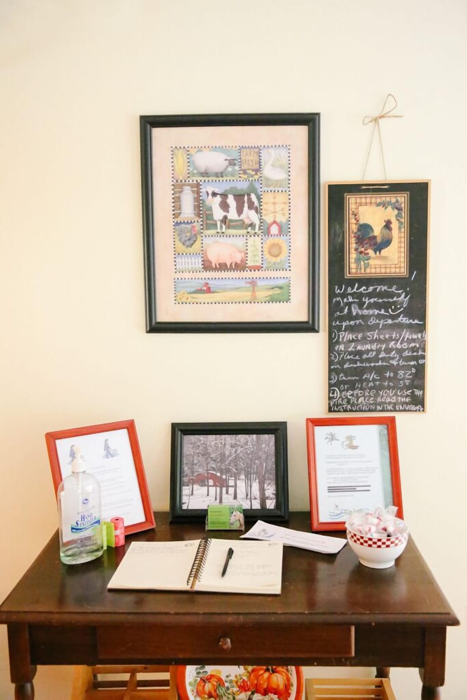 Welcome table in kitchen!