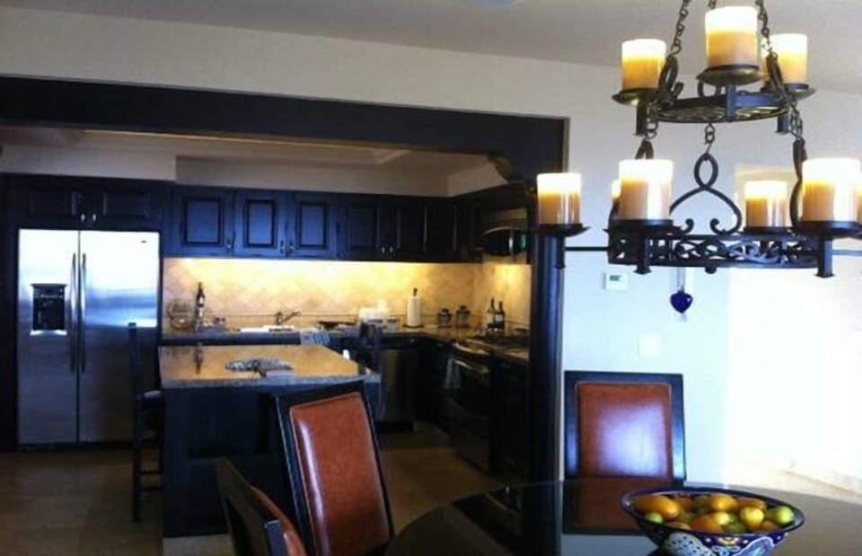 Kitchen and dining areas